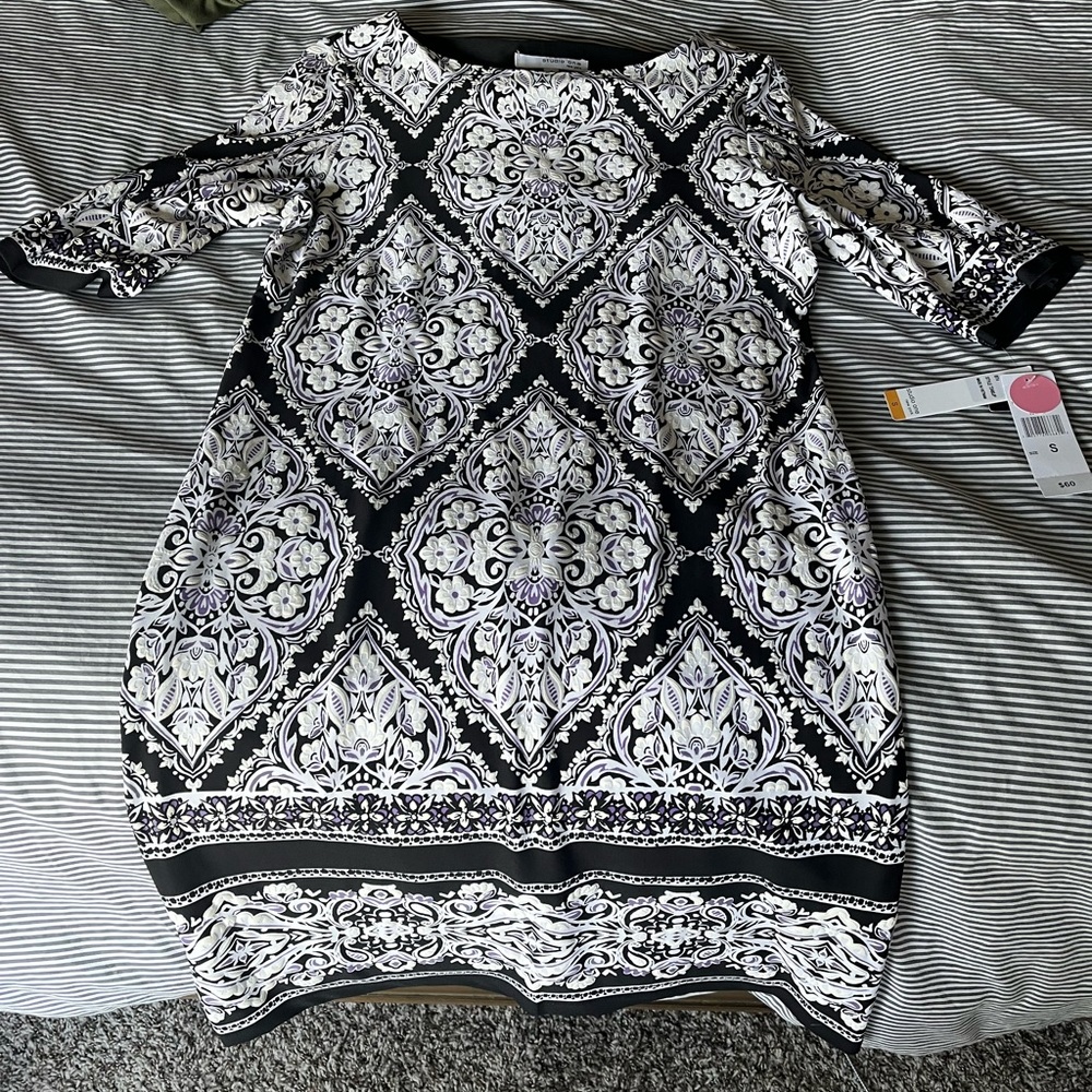 Studio one New York dress. Size small. Purple grey white and black.